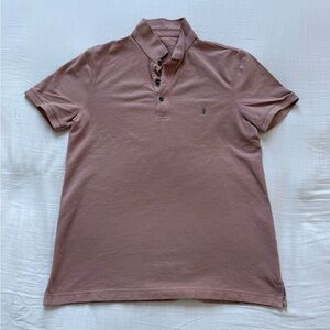 ALLSAINTS Vidal salmon polo pique medium